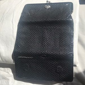 Brighton reptile evening clutch Wallet Black